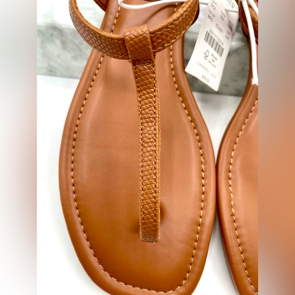 J. CREW Ankle-Strap Thong Sandals Brown and New. Size 9 - Picture 5 of 11